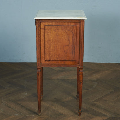 British antique marble top side cabinet #81710