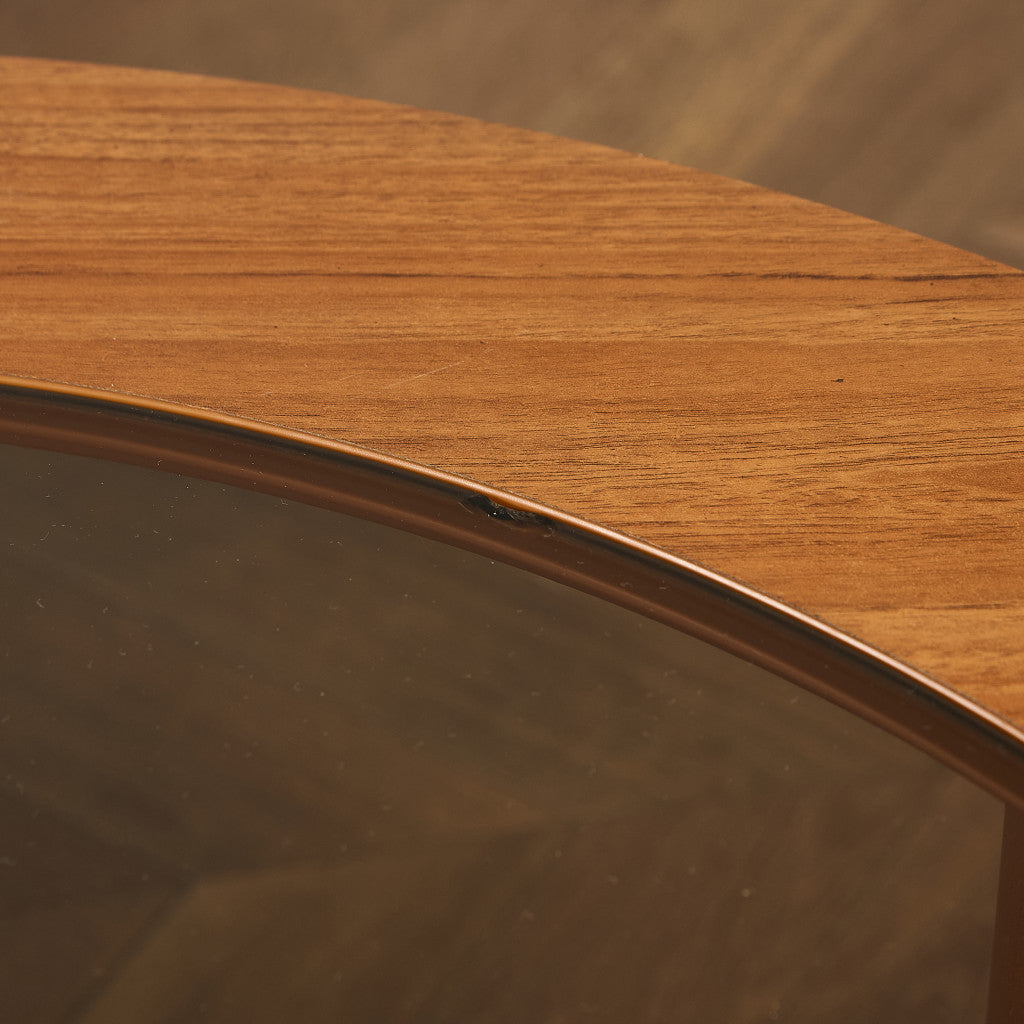 ヴィンテージ スモーク ガラストップ コーヒーテーブル センターテーブル