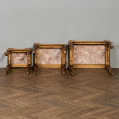 英国 クラシック 大理石 ネストテーブル サイドテーブル #96617