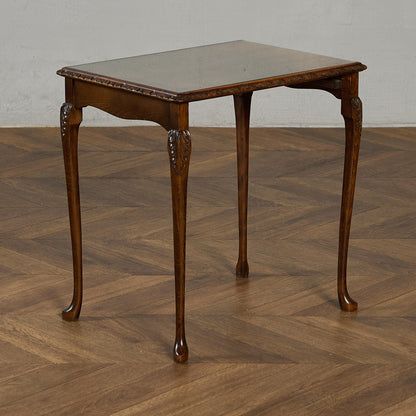 英国 クラシック ガラストップ ネストテーブル