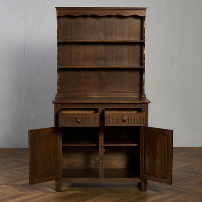 オーク材 ウェルシュドレッサー 食器棚