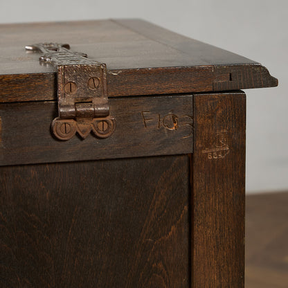 英国 クラシック オーク材 ブランケットボックス