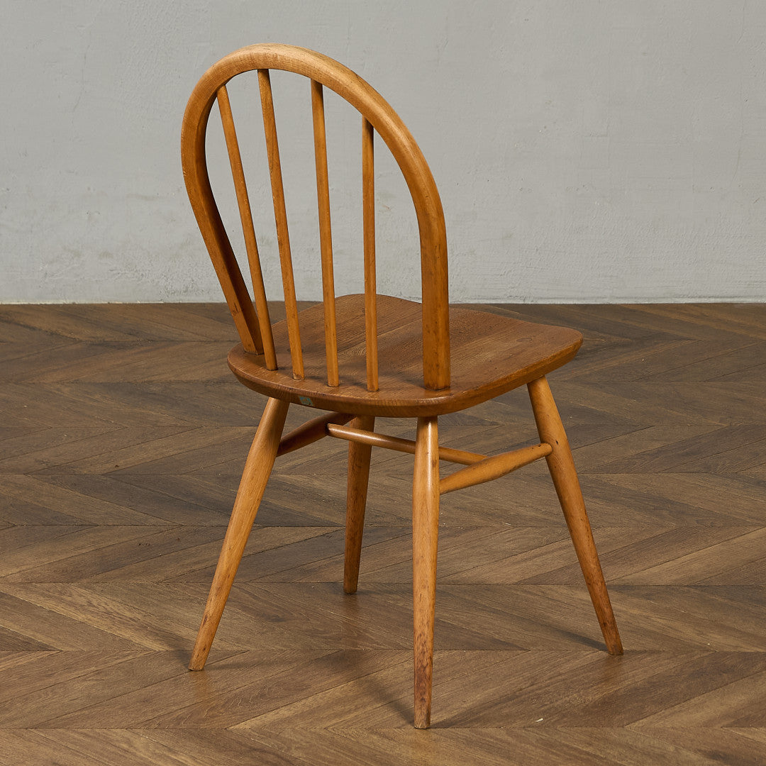 ヴィンテージ 4本 スポーク フープバックチェア ネイビーブルーラベル