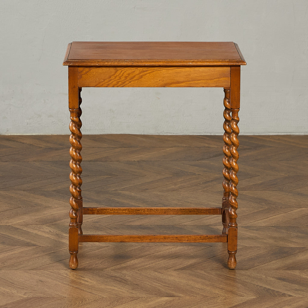 英国 クラシック バーリーシュガー ツイストレッグ サイドテーブル