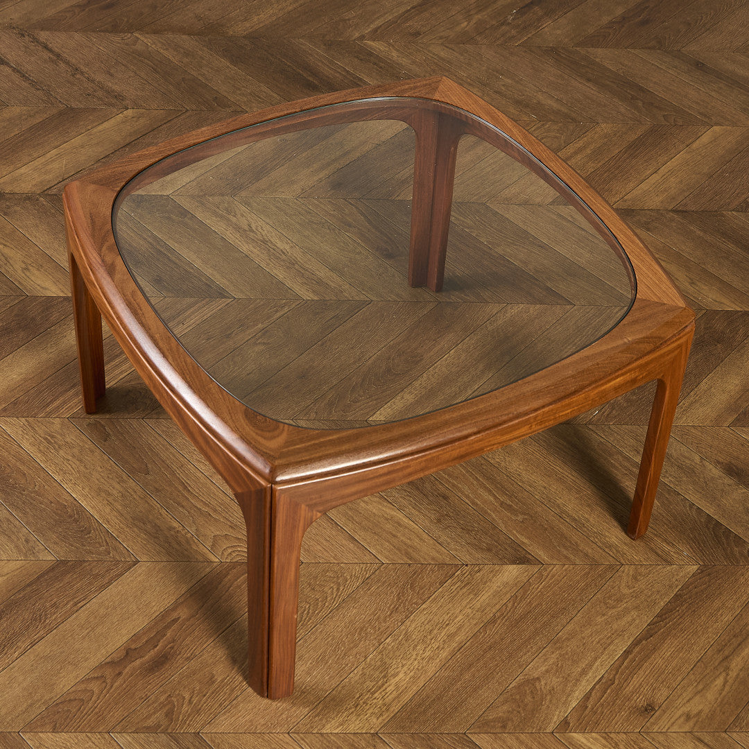 ヴィンテージ スクエア ガラス センターテーブル