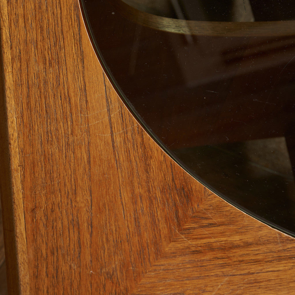 ヴィンテージ スツール付き ガラストップ センターテーブル