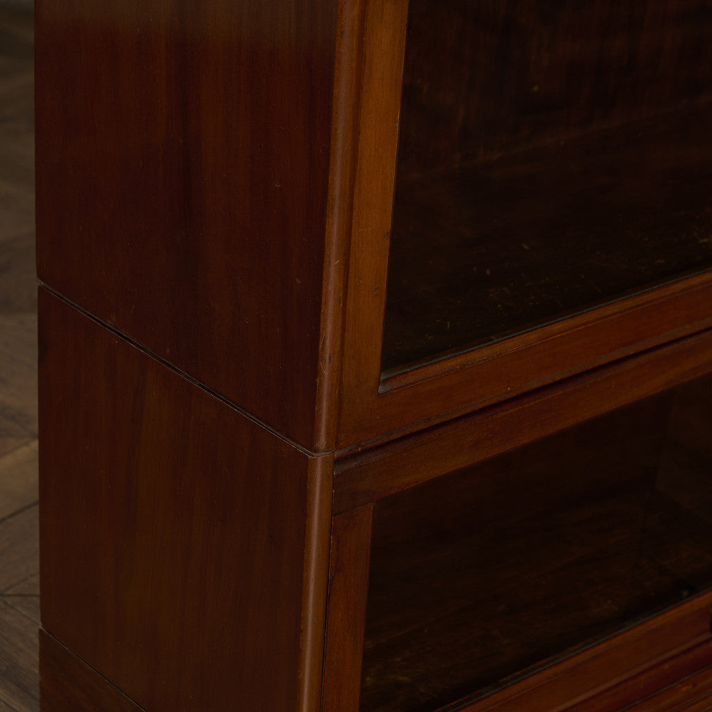 英国 クラシック 3段 スタッキング ブックケース