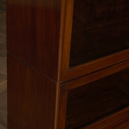 英国 クラシック 3段 スタッキング ブックケース