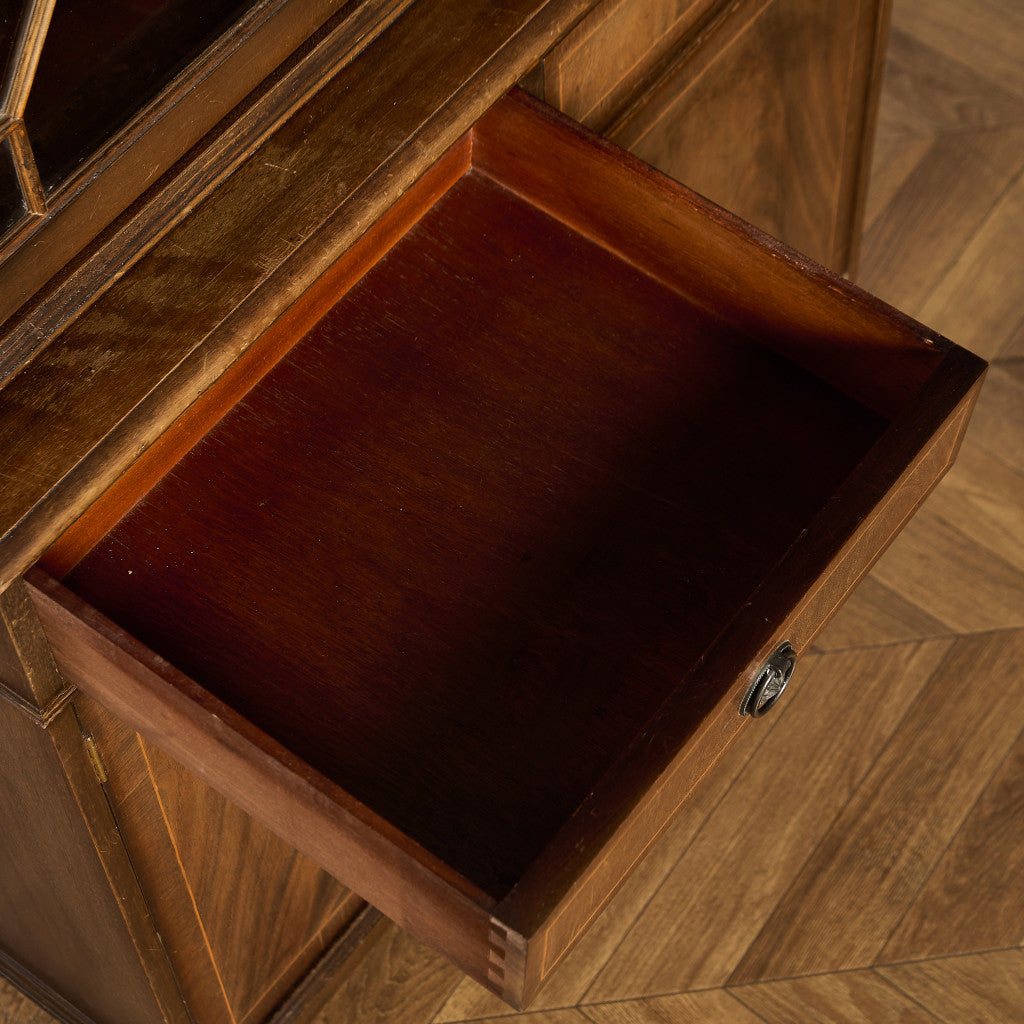 英国 クラシック エドワーディアン 様式 ブックケース カップボード