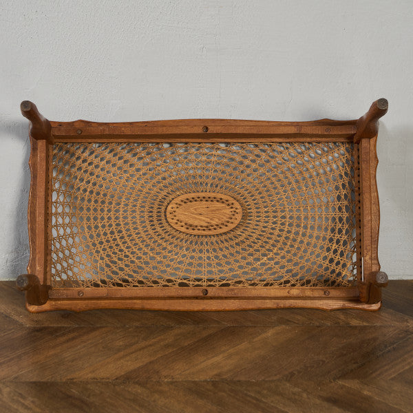 英国 クラシック ガラストップ ラタン コーヒーテーブル