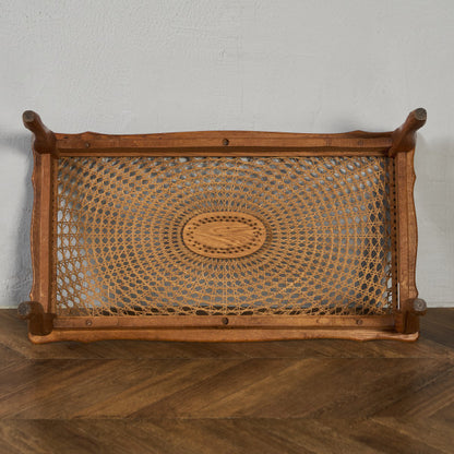 英国 クラシック ガラストップ ラタン コーヒーテーブル