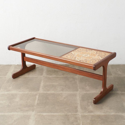 タイル&ガラストップコーヒテーブル