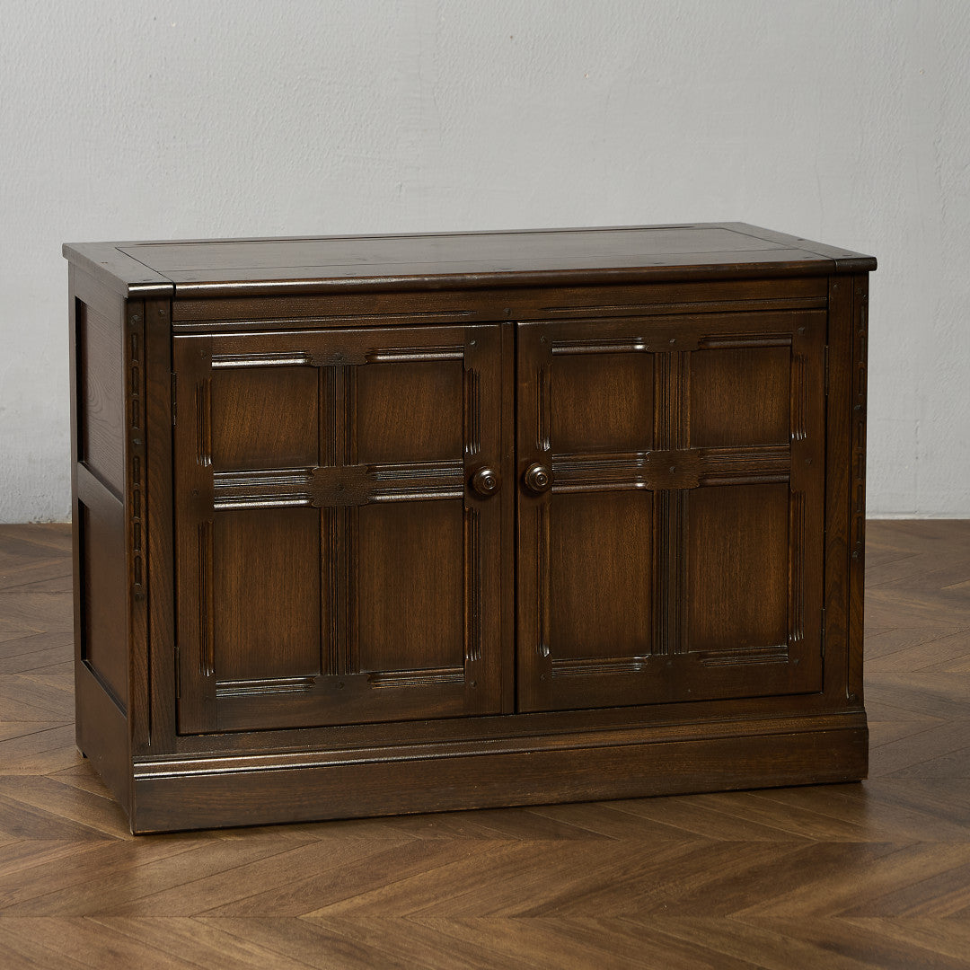 Old Colonial Mural レコード キャビネット  ラウンドゴールドラベル