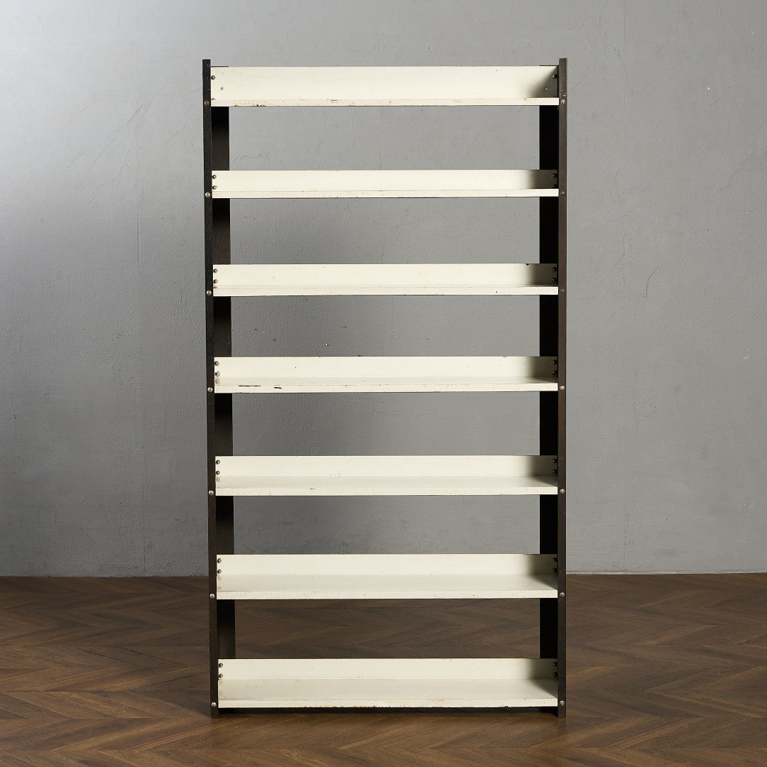 英国製 インダストリアル オープン スチール シェルフ