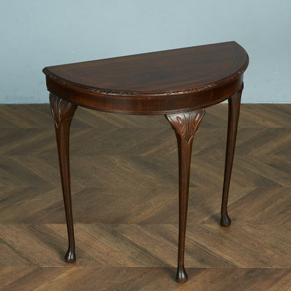 英国製 ハーフムーンテーブル