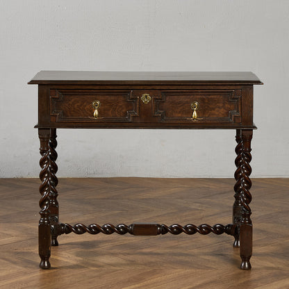 英国 クラシック オーク材 コンソールテーブル