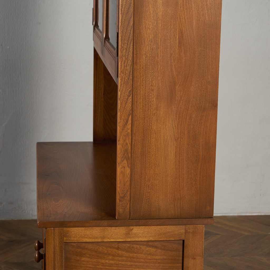 Old Colonial ヴィンテージ ブックケース カップボード ラウンドゴールドラベル