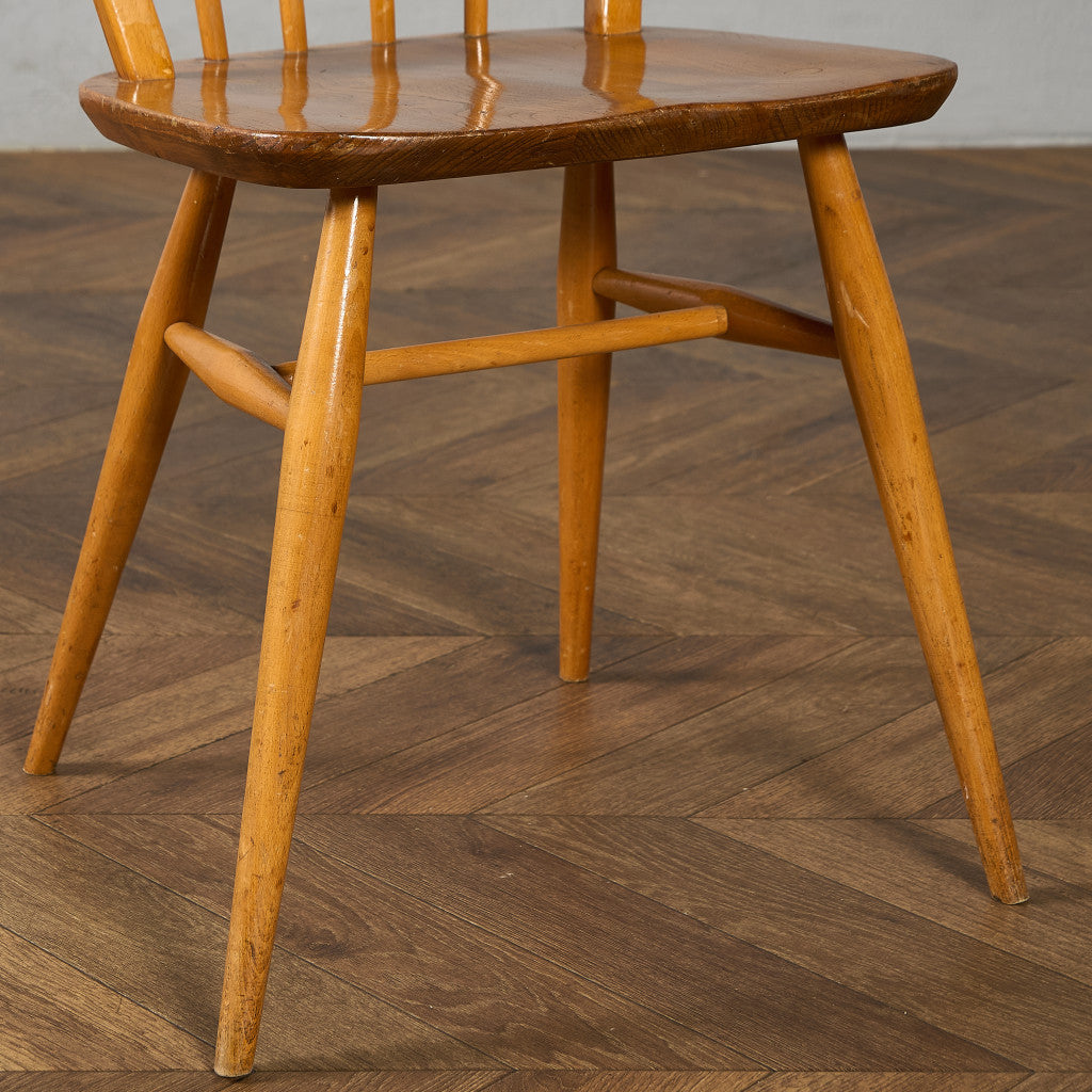 ヴィンテージ 4本 スポーク フープバックチェア ブルーラベル