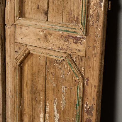 英国 アンティーク 両開き 鉄格子 ウッド ドア 2点セット