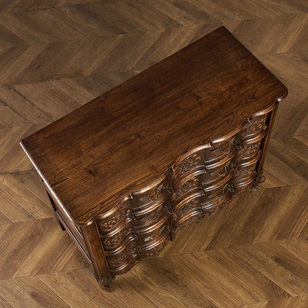 英国 クラシック オーク 3段 チェスト