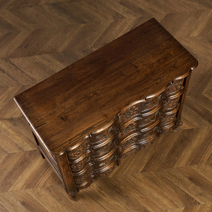 英国 クラシック オーク 3段 チェスト