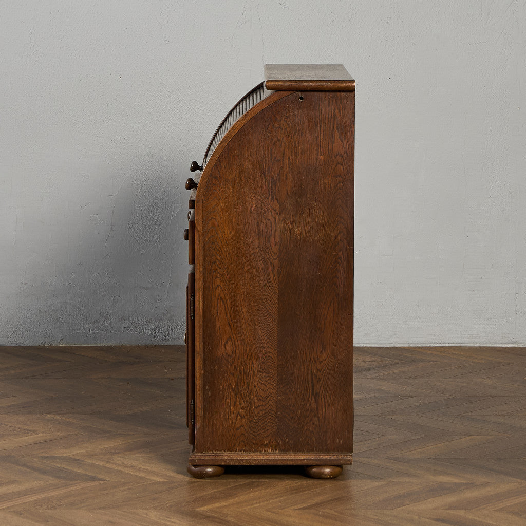 英国 クラシック ロールトップ ライティング ビューロー