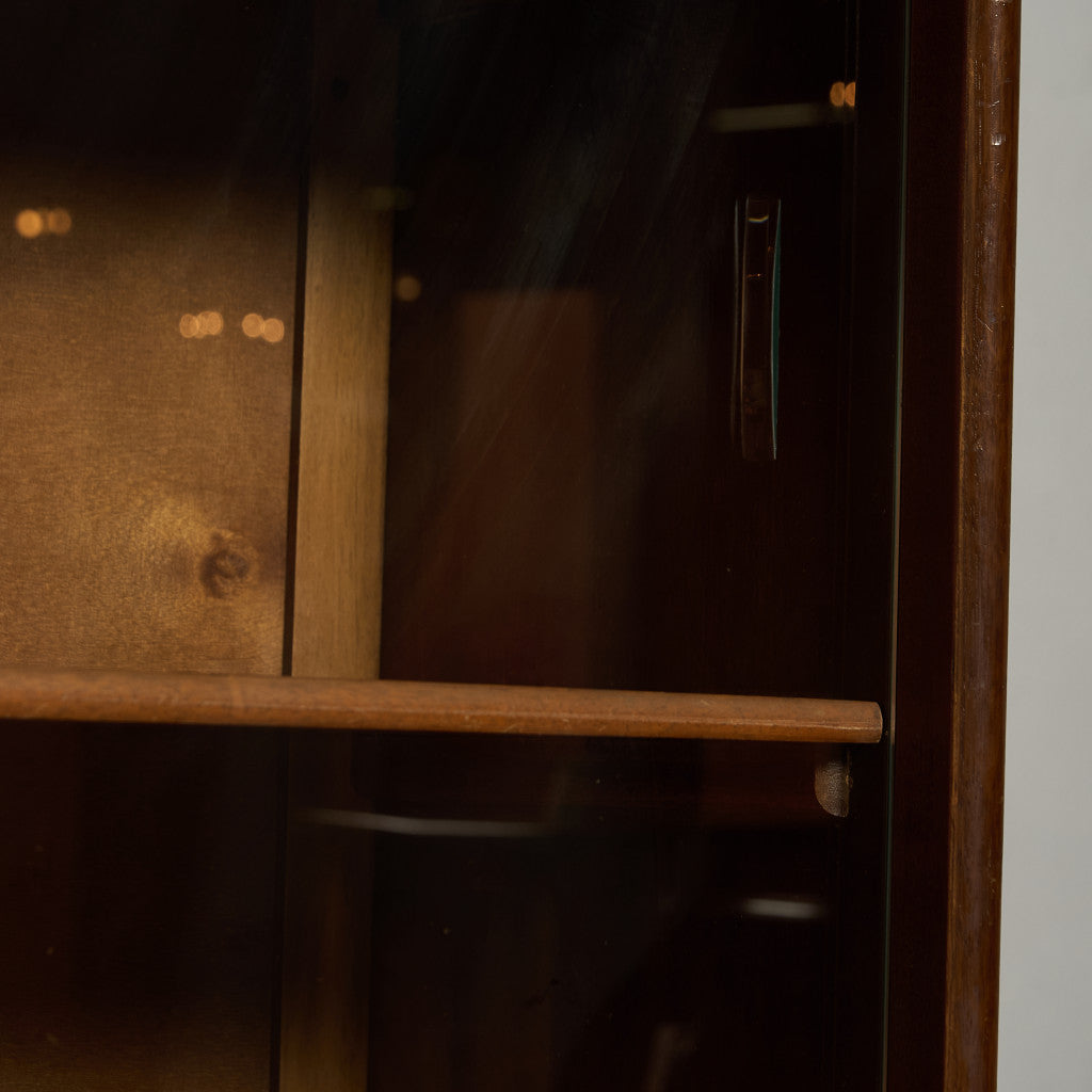 英国 クラシック ガラス ブックケース 食器棚