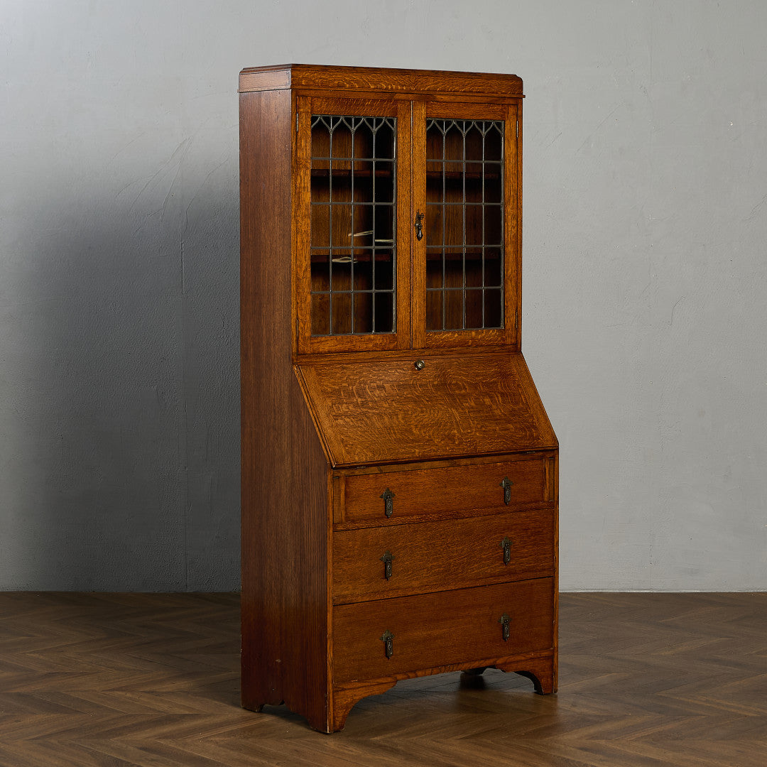 英国 クラシック ビューロー ブックケース デスク
