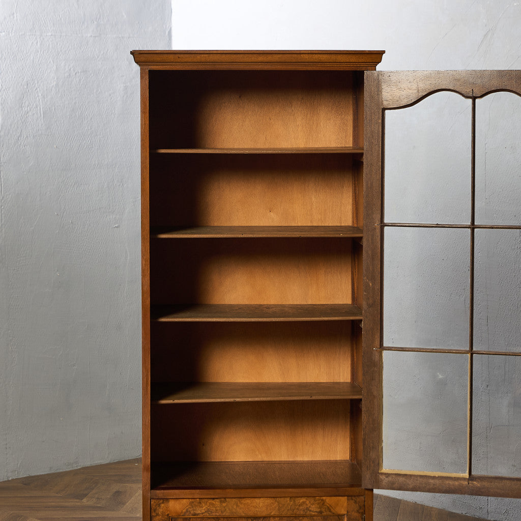 英国 クラシック ウォールナット ブックケース