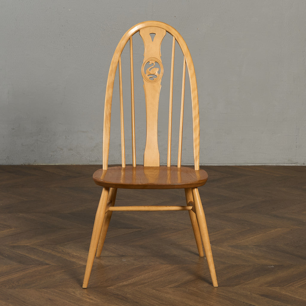 アーコール ERCOL スワンバックチェア ラウンドメタルラベル #97076