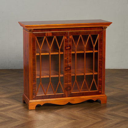 英国 クラシック エドワーディアン様式 ブックケース 食器棚