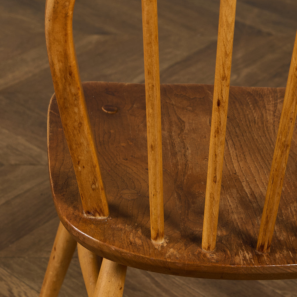 ヴィンテージ 4本 スポーク フープバックチェア ラウンドゴールドラベル