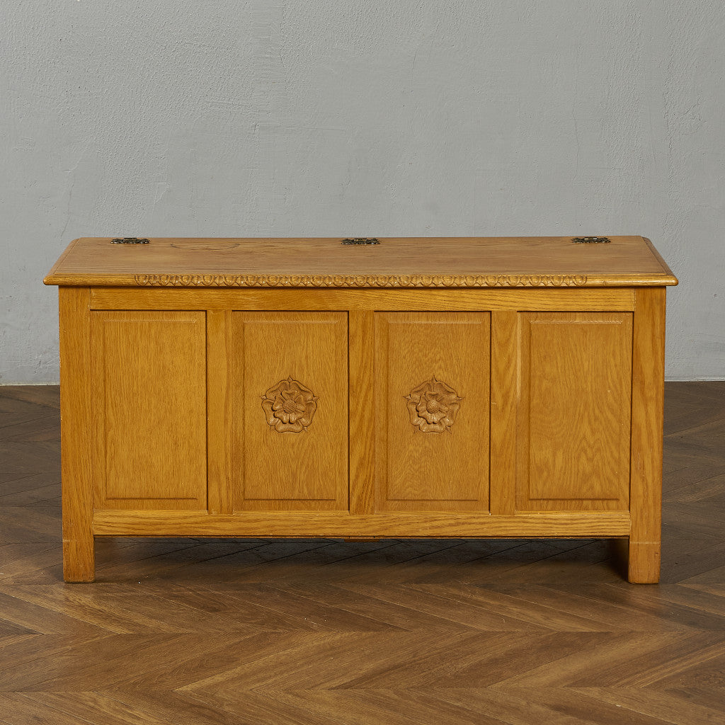 英国クラシック オーク材 ブランケットボックス