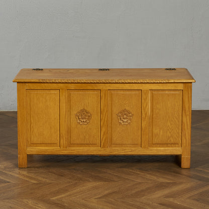 英国クラシック オーク材 ブランケットボックス