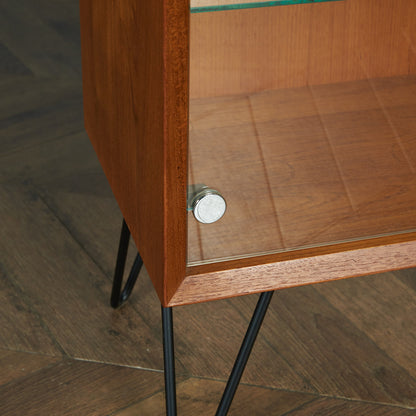 デンマークヴィンテージ オープンブックケース / カスタム アイアンヘアピンレッグ