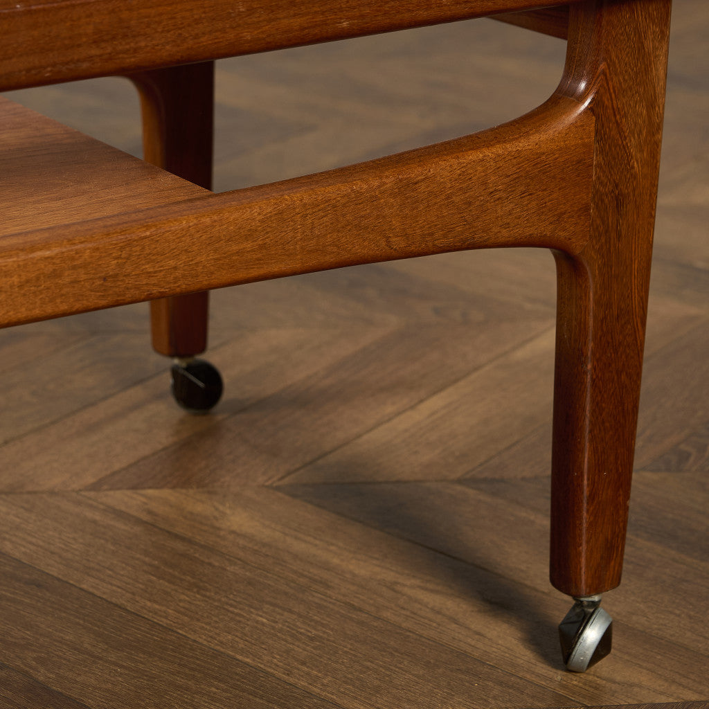 ロングジョン ヴィンテージ ガラストップ コーヒーテーブル