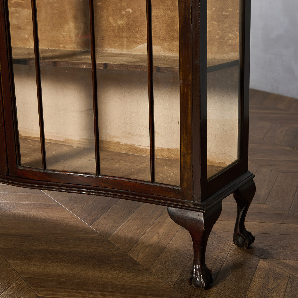 英国 クラシック ディスプレイ ガラス キャビネット