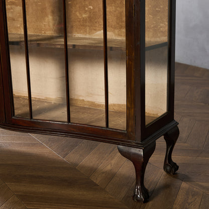 英国 クラシック ディスプレイ ガラス キャビネット