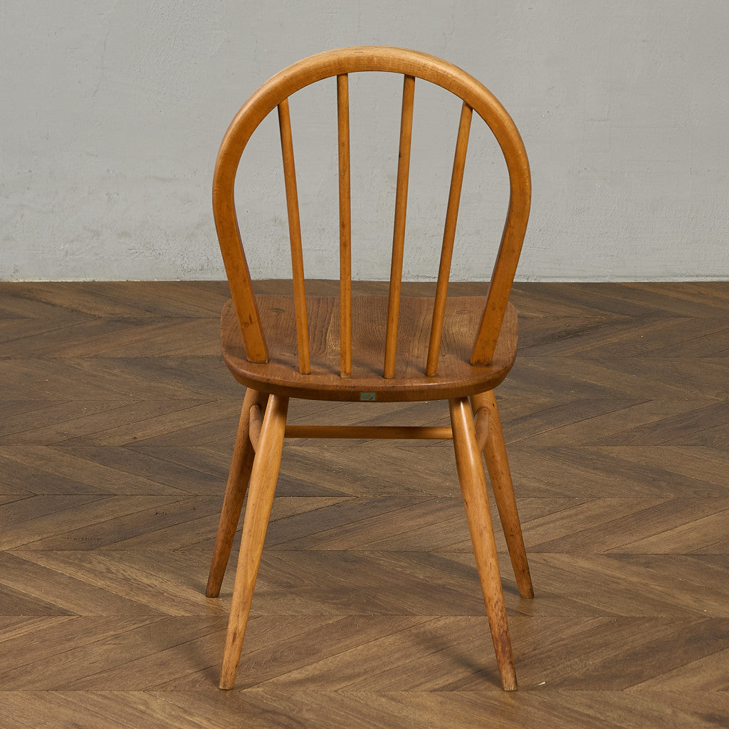 ヴィンテージ 4本 スポーク フープバックチェア ネイビーブルーラベル