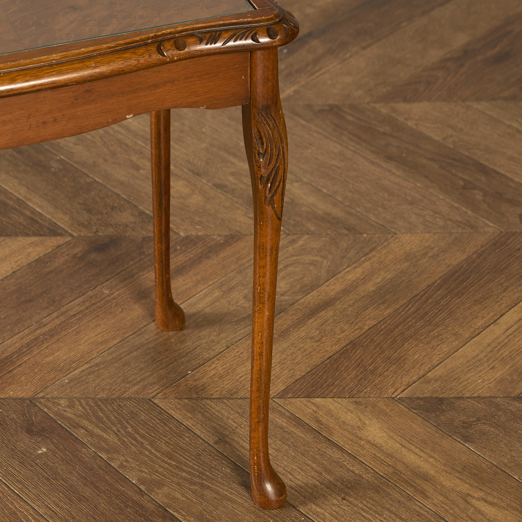 英国 クラシック ガラストップ ネストテーブル #95562