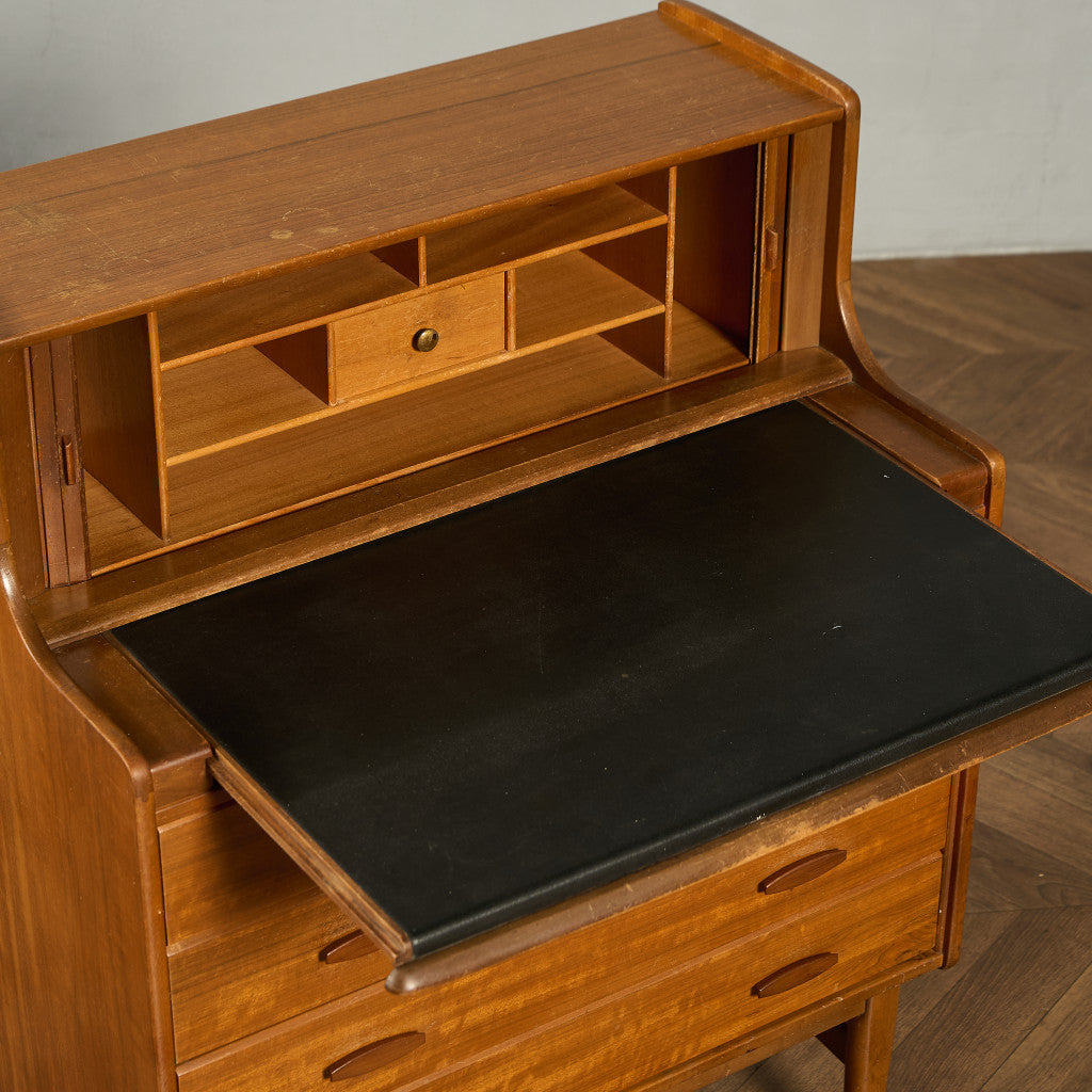 英国 ヴィンテージ 蛇腹扉 ライティングビューロー