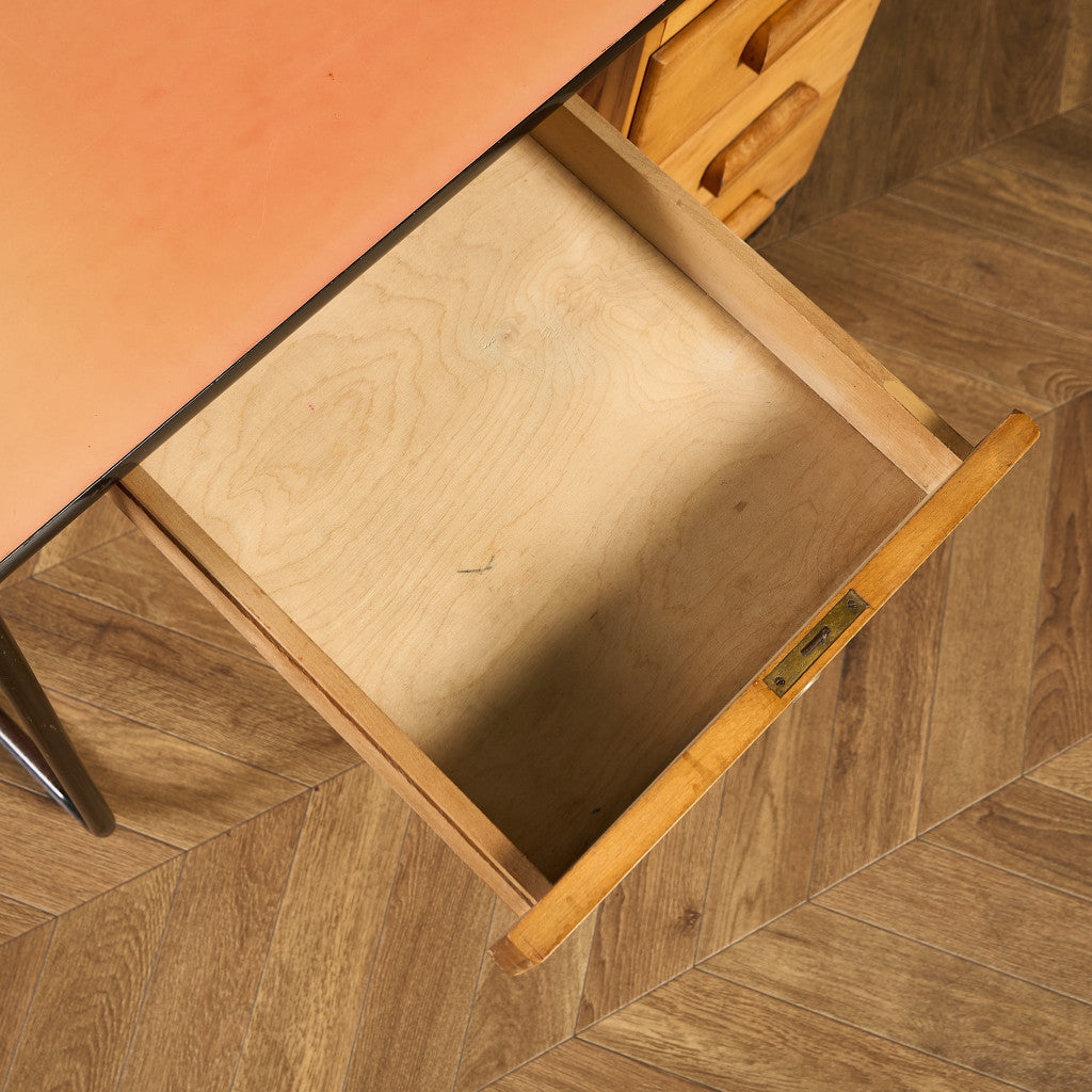 オランダヴィンテージ 片袖デスク