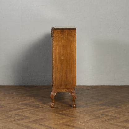 英国 クラシック ウォールナット ブックケース 食器棚