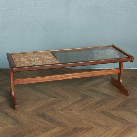 タイル&ガラストップ コーヒテーブル