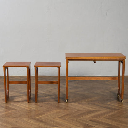 ヴィンテージ 拡張 天板付き ネストコーヒーテーブル