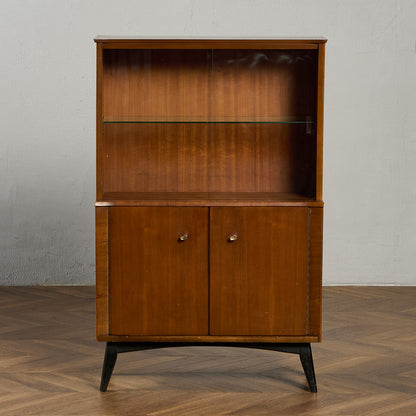 ヴィンテージ ガラス キャビネット ブックケース