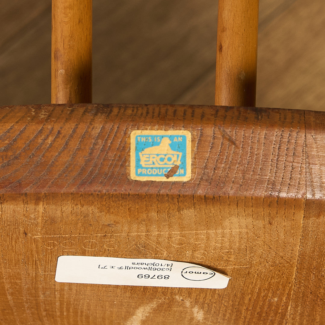 ヴィンテージ 4本 スポーク フープバックチェア ネイビーブルーラベル