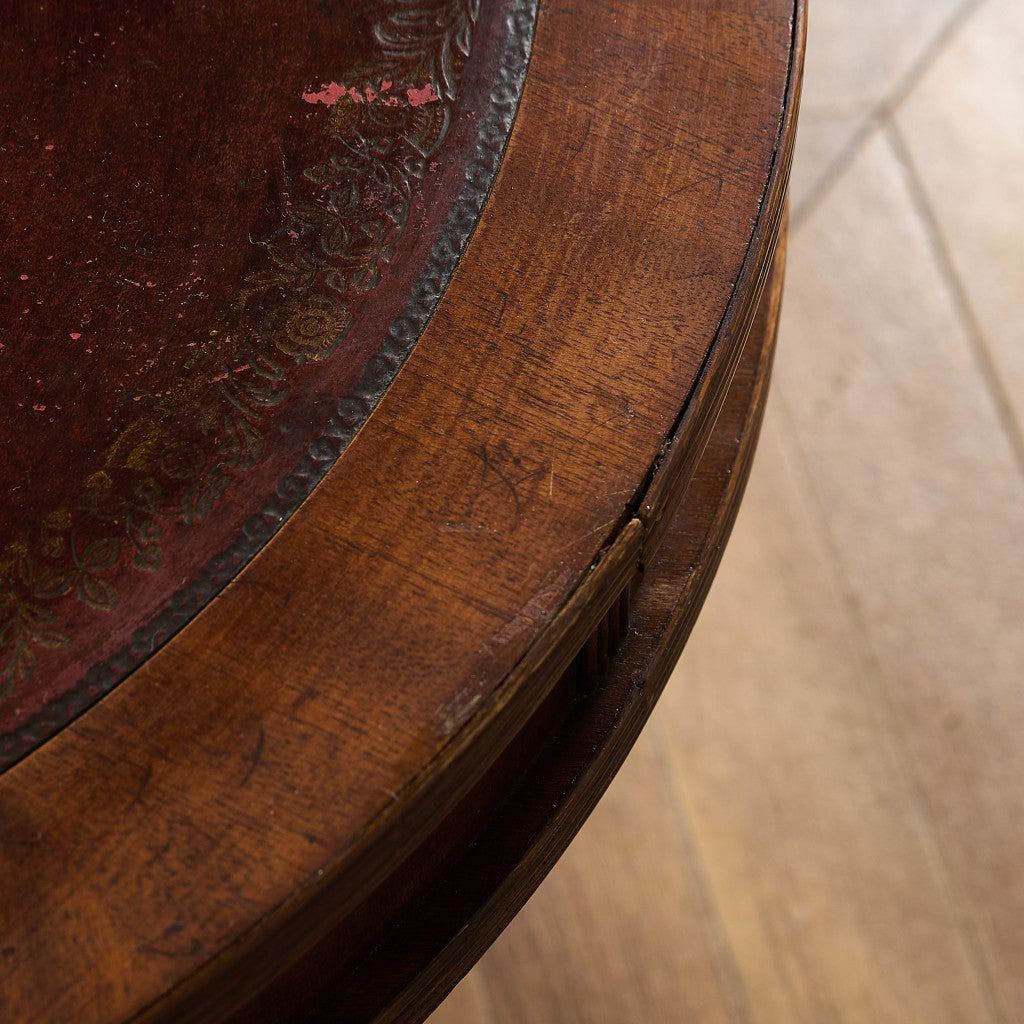 英国 クラシック リージェンシー 様式 ドラムテーブル