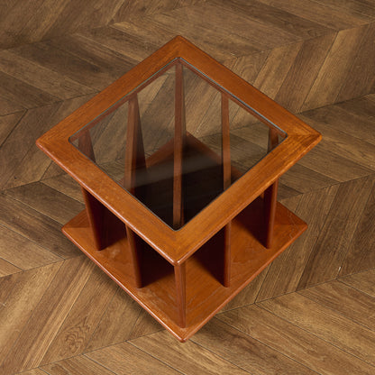 デンマーク ヴィンテージ マガジンラック付き コーヒーテーブル