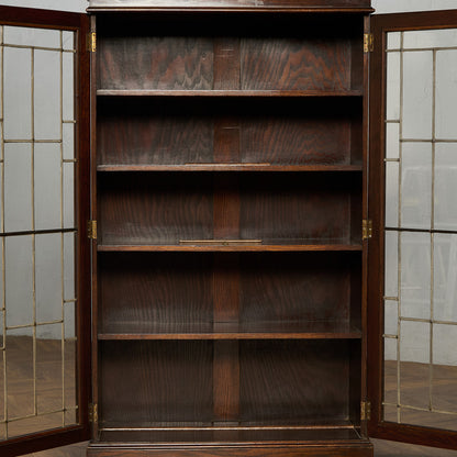 英国 クラシック オーク材 ブックケース 食器棚